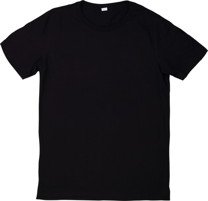 Front black t-shirt